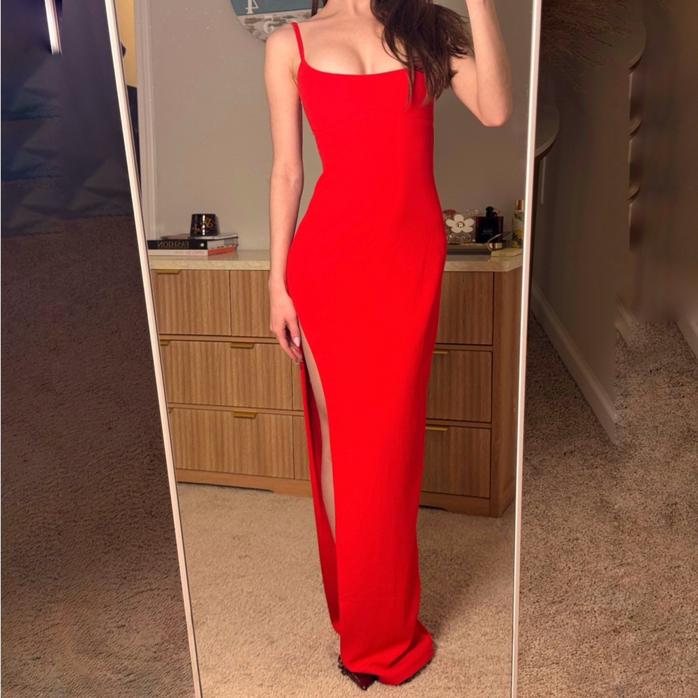 Elegant Red Maxi Dress